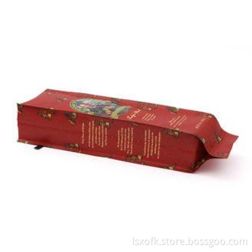 Tin Tie 4 Side Seal Coffee Packaging Bags With Degassing Va